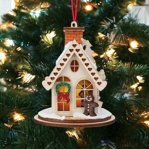 Ginger Cottages Gingerbread Cottage Wood Christmas Tree Ornament 80001